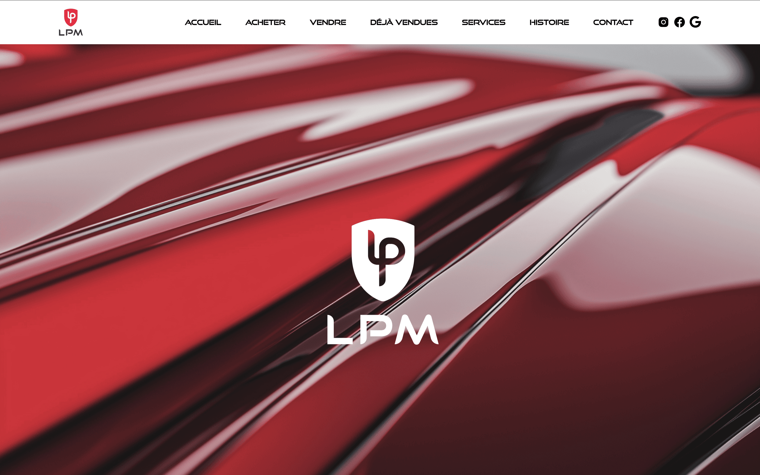 Luxe Passion Moteur landing page