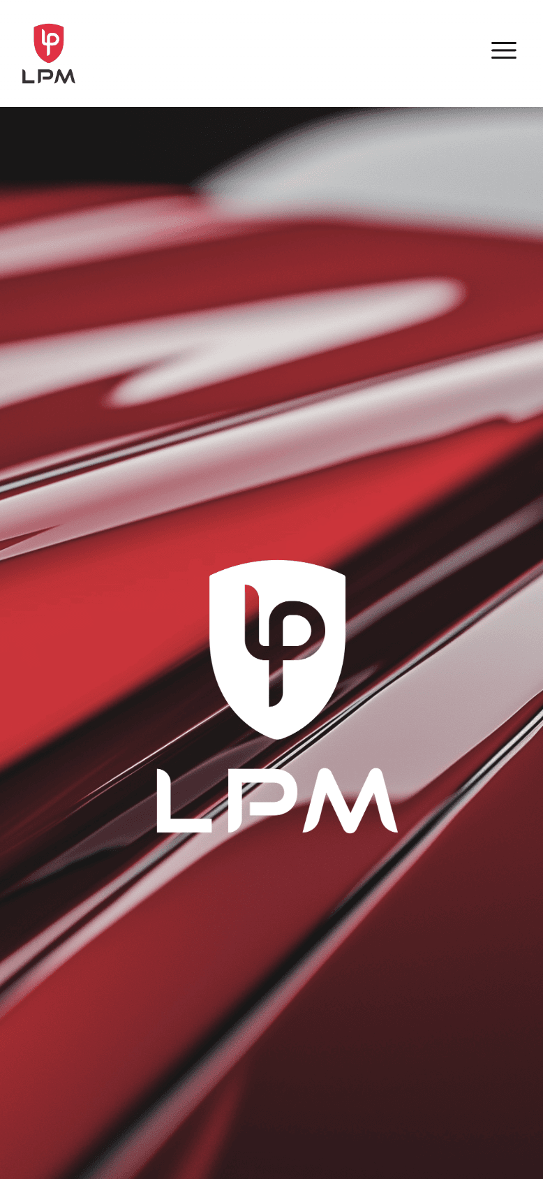 LPM home page mobile view